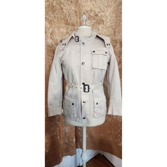 Burberry® Authentic Detachable Hood & Wool Lining Trench/Rain Coat Youth Sz 12Y - Picture 1 of 14